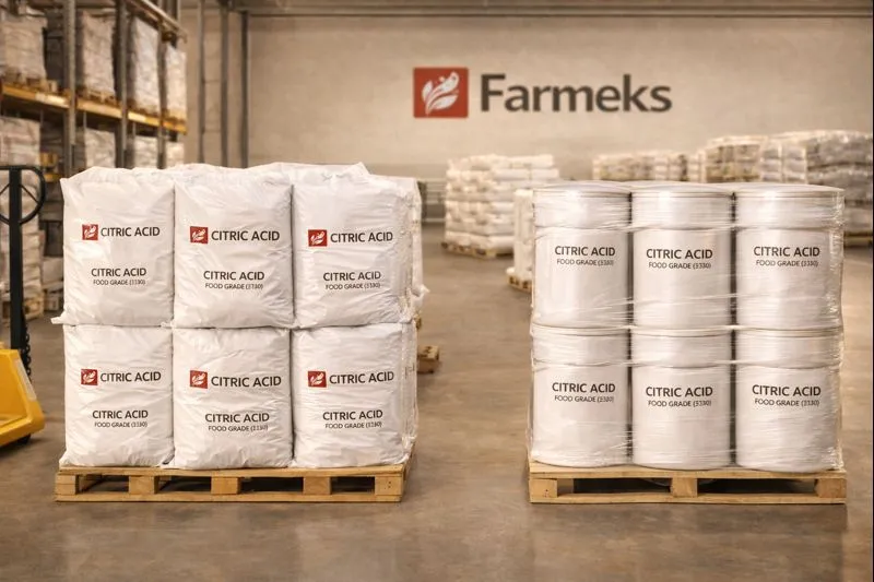 E330 sitrik asit gıda üretiminde kullanım örneği