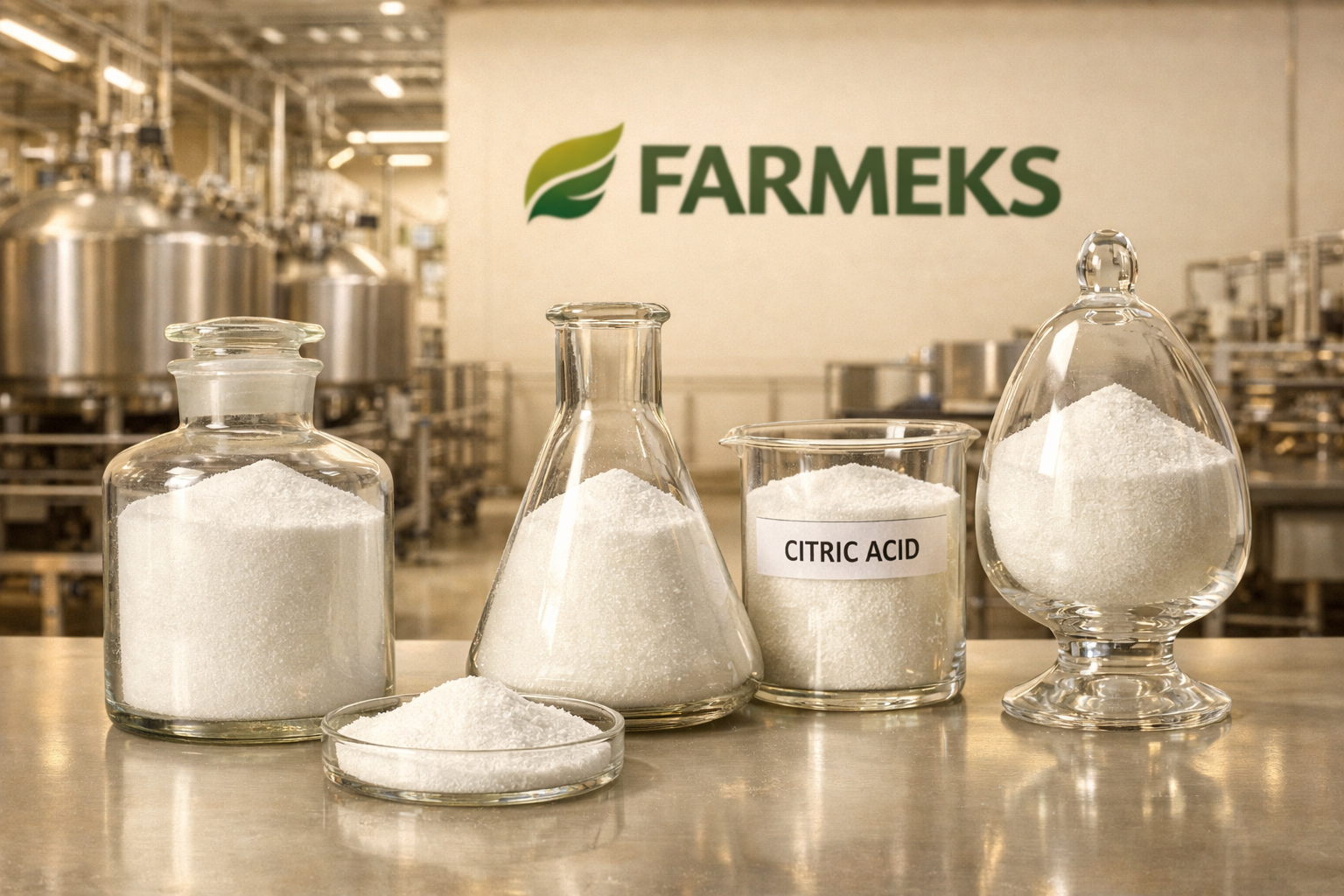 E330 sitrik asit gıda katkı maddesi – Farmeks Global toptan tedarik