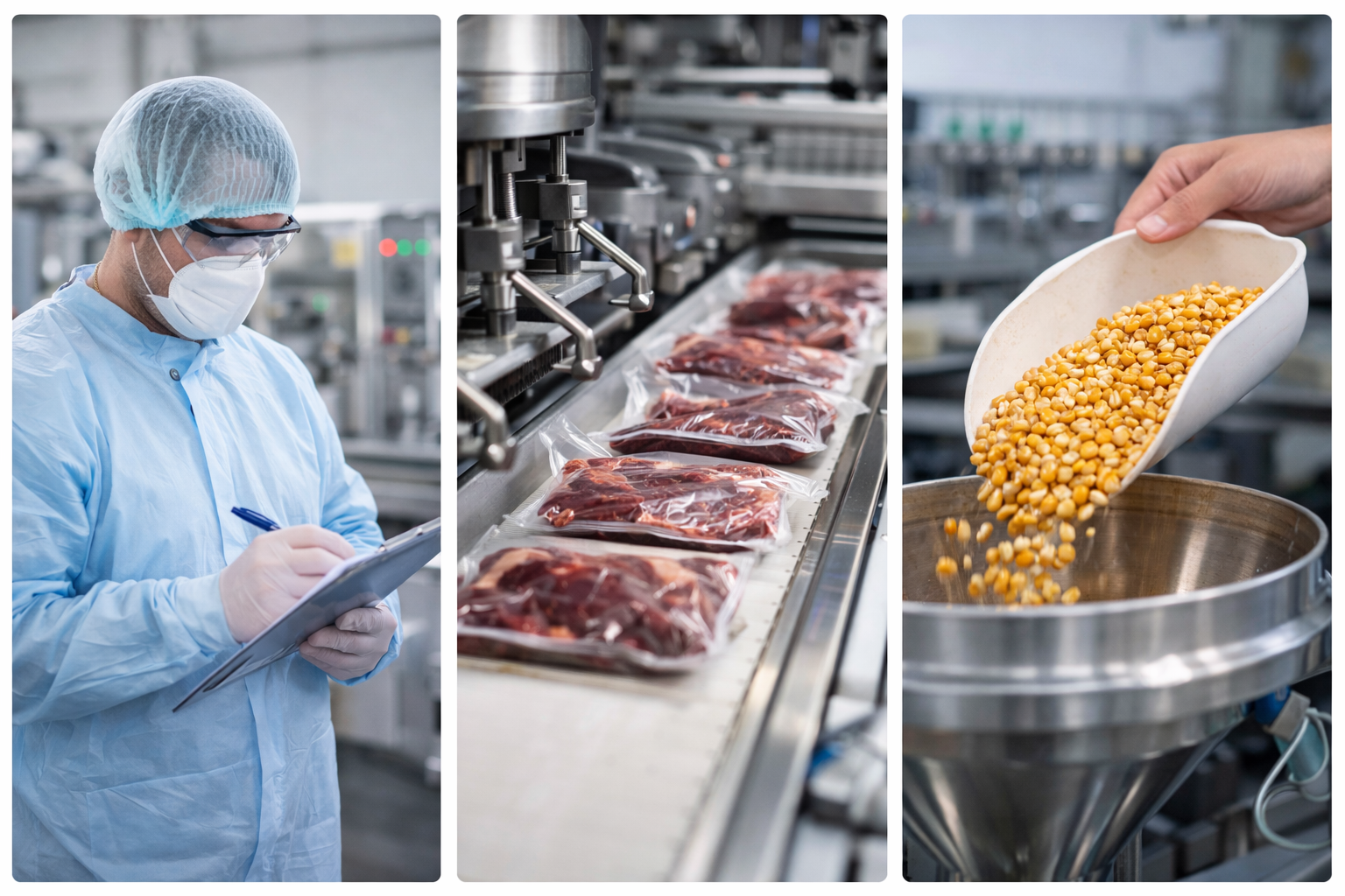 Gıda üretiminde endüstriyel hammadde akışı ve proses besleme