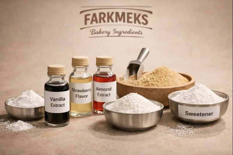 Pastanelerde kullanılan tatlandırıcı ve aroma ürünleri