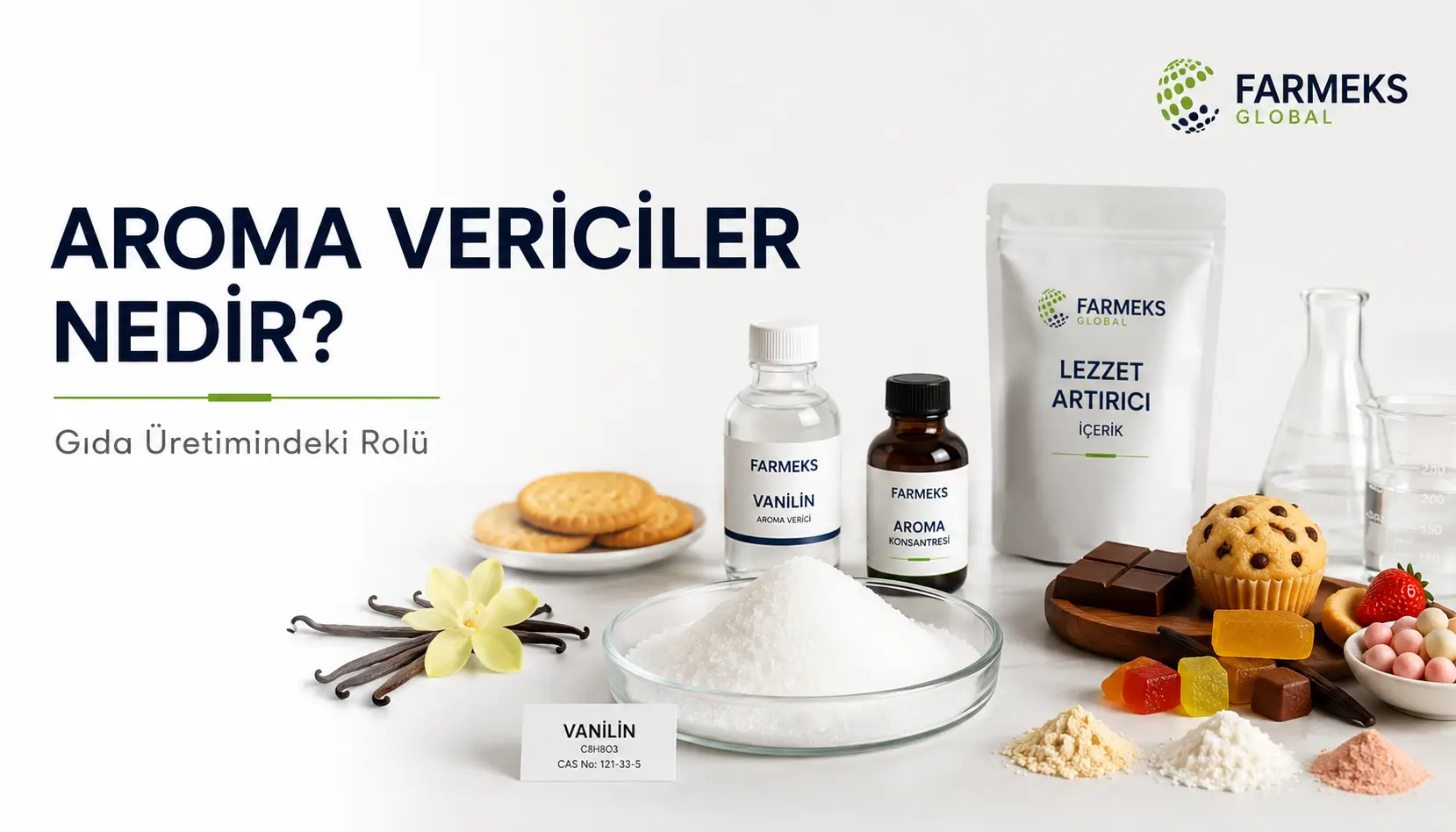 Vanilin aroma vericiler ve lezzet artırıcı hammaddelerin ayrımı