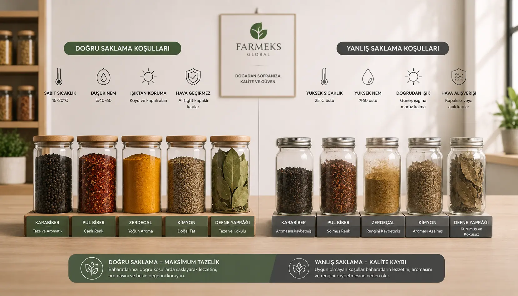 baharatlarda aroma kaybı