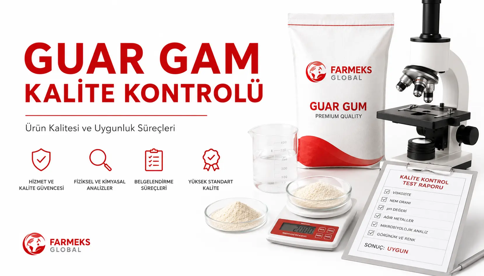 Guar Gam kalite kontrol süreci
