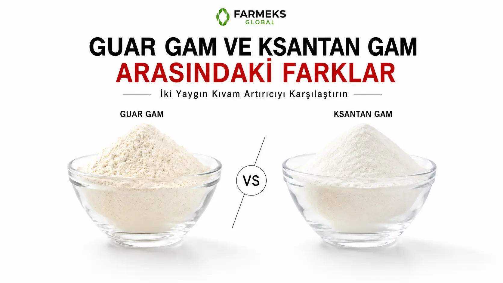 Guar Gam ve Ksantan Gam arasındaki farkların karşılaştırılması