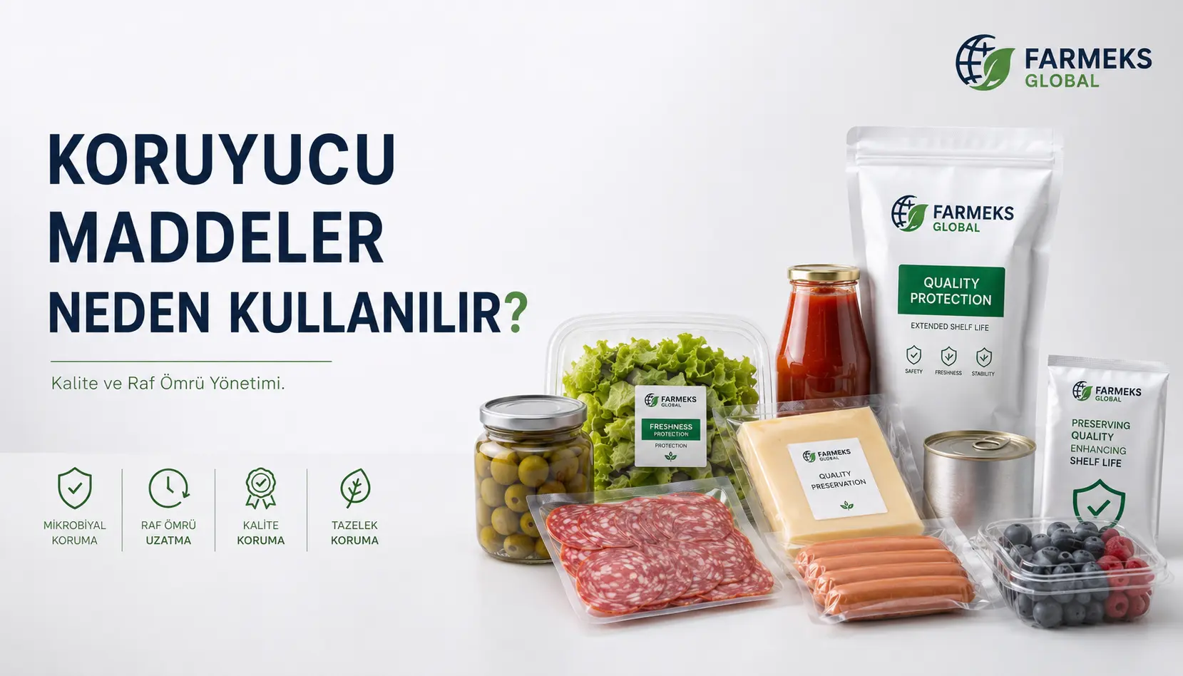 Koruyucu maddelerin gıda üretimindeki kullanım amaçları