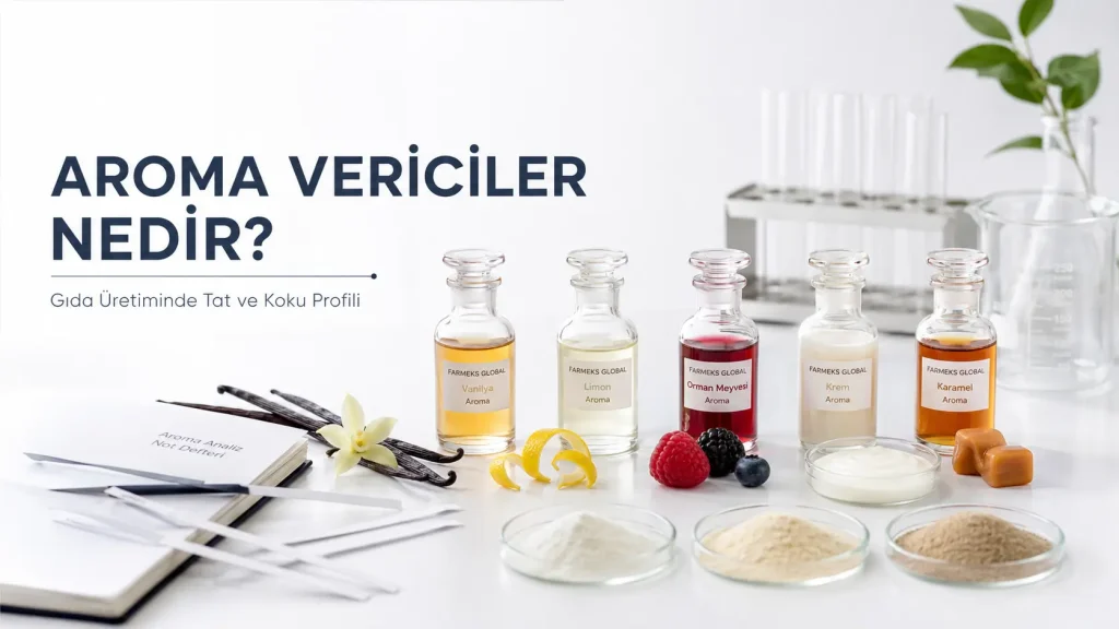 Gıda üretiminde kullanılan aroma verici numuneleri ve aroma hammaddeleri