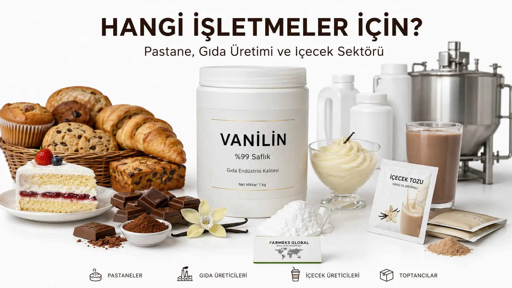 Toptan vanilin talep eden üretici ve işletme grupları