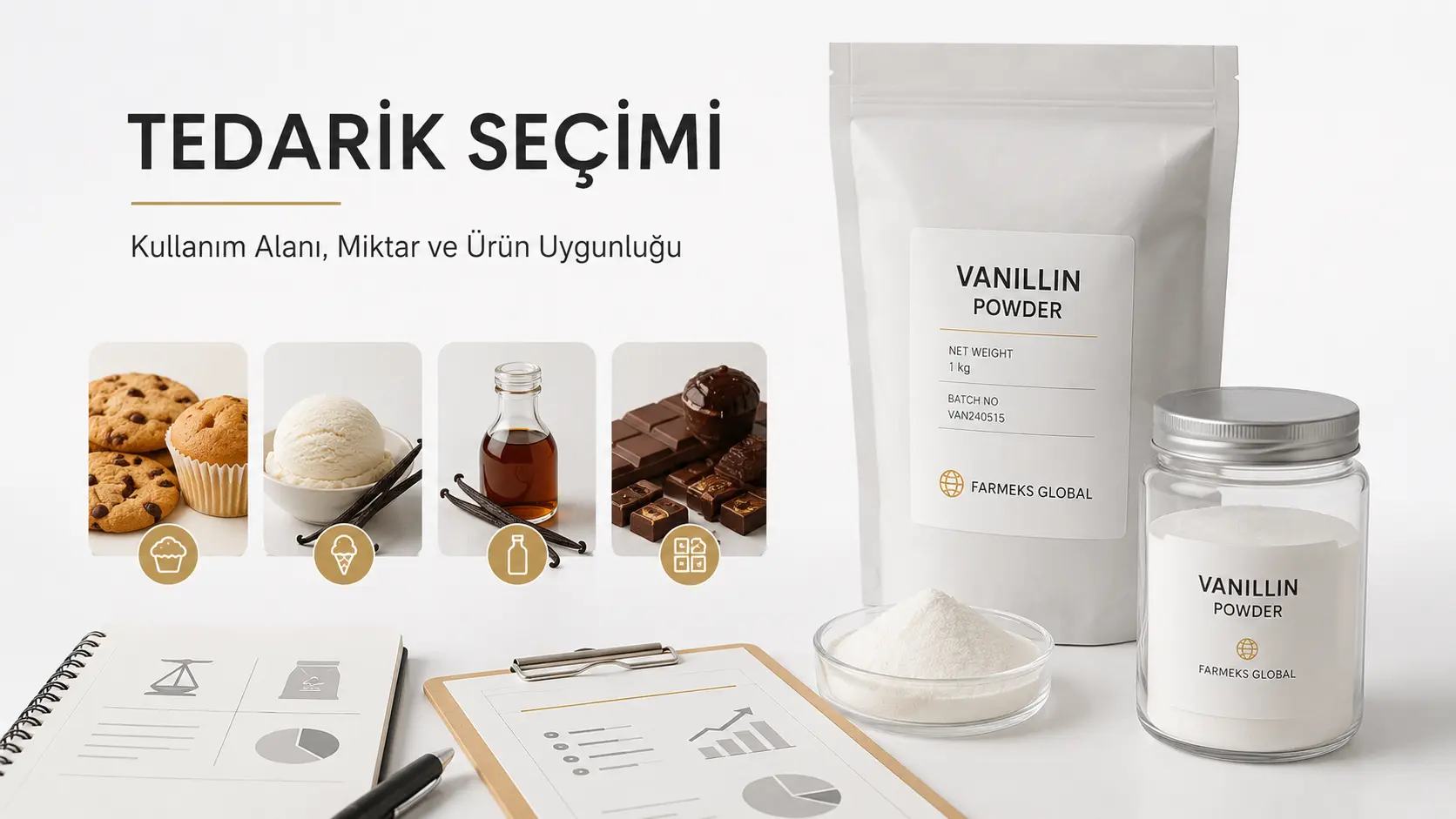 Vanilinin değerlendirilebildiği gıda üretim alanları